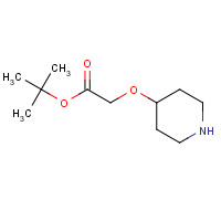 144412-03-3 tert-butyl 2-piperidin-4-yloxyacetate chemical structure