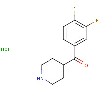 140235-26-3 (3,4-difluorophenyl)-piperidin-4-ylmethanone;hydrochloride chemical structure