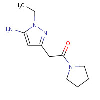 1286280-95-2 2-(5-amino-1-ethylpyrazol-3-yl)-1-pyrrolidin-1-ylethanone chemical structure