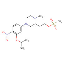 1462950-84-0 2-[1-methyl-4-(4-nitro-3-propan-2-yloxyphenyl)piperazin-2-yl]ethyl methanesulfonate chemical structure