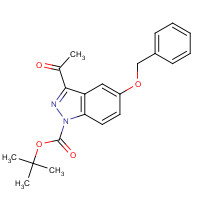 1386461-55-7 tert-butyl 3-acetyl-5-phenylmethoxyindazole-1-carboxylate chemical structure