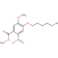 343308-51-0 methyl 4-(5-bromopentoxy)-5-methoxy-2-nitrobenzoate chemical structure