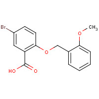 1285516-22-4 5-bromo-2-[(2-methoxyphenyl)methoxy]benzoic acid chemical structure