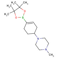 1046793-62-7 1-methyl-4-[4-(4,4,5,5-tetramethyl-1,3,2-dioxaborolan-2-yl)cyclohex-3-en-1-yl]piperazine chemical structure