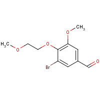 87154-51-6 3-bromo-5-methoxy-4-(2-methoxyethoxy)benzaldehyde chemical structure