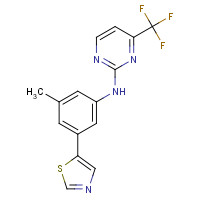 1312535-01-5 N-[3-methyl-5-(1,3-thiazol-5-yl)phenyl]-4-(trifluoromethyl)pyrimidin-2-amine chemical structure
