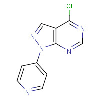 650638-07-6 4-chloro-1-pyridin-4-ylpyrazolo[3,4-d]pyrimidine chemical structure