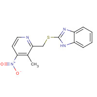 152402-98-7 2-[(3-methyl-4-nitropyridin-2-yl)methylsulfanyl]-1H-benzimidazole chemical structure