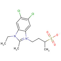 63175-96-2 4-(5,6-dichloro-3-ethyl-2-methylbenzimidazol-1-ium-1-yl)butane-2-sulfonate chemical structure