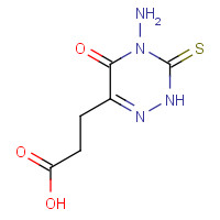 84424-74-8 3-(4-amino-5-oxo-3-sulfanylidene-2H-1,2,4-triazin-6-yl)propanoic acid chemical structure