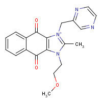 753440-91-4 1-(2-methoxyethyl)-2-methyl-3-(pyrazin-2-ylmethyl)benzo[f]benzimidazol-3-ium-4,9-dione chemical structure