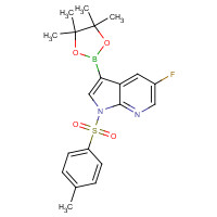 1259279-57-6 5-fluoro-1-(4-methylphenyl)sulfonyl-3-(4,4,5,5-tetramethyl-1,3,2-dioxaborolan-2-yl)pyrrolo[2,3-b]pyridine chemical structure