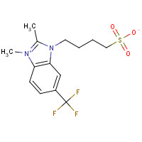 63815-69-0 4-[2,3-dimethyl-6-(trifluoromethyl)benzimidazol-3-ium-1-yl]butane-1-sulfonate chemical structure