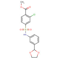 1552310-59-4 methyl 2-chloro-4-[[3-(1,3-dioxolan-2-yl)phenyl]sulfamoyl]benzoate chemical structure