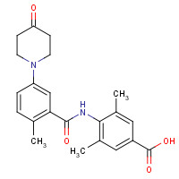 1529761-07-6 3,5-dimethyl-4-[[2-methyl-5-(4-oxopiperidin-1-yl)benzoyl]amino]benzoic acid chemical structure