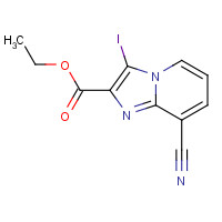 885275-52-5 ethyl 8-cyano-3-iodoimidazo[1,2-a]pyridine-2-carboxylate chemical structure