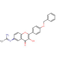 1187087-60-0 N'-[3-hydroxy-4-oxo-2-(4-phenylmethoxyphenyl)chromen-6-yl]ethanimidamide chemical structure