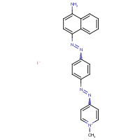 78474-85-8 4-[[4-[(1-methylpyridin-1-ium-4-yl)diazenyl]phenyl]diazenyl]naphthalen-1-amine;iodide chemical structure