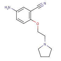 1126431-30-8 5-amino-2-(2-pyrrolidin-1-ylethoxy)benzonitrile chemical structure