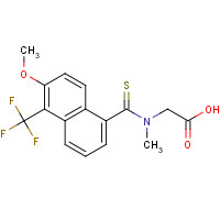 82964-04-3 2-[[6-methoxy-5-(trifluoromethyl)naphthalene-1-carbothioyl]-methylamino]acetic acid chemical structure