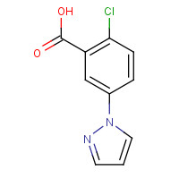957509-90-9 2-chloro-5-pyrazol-1-ylbenzoic acid chemical structure