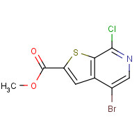 870238-39-4 methyl 4-bromo-7-chlorothieno[2,3-c]pyridine-2-carboxylate chemical structure