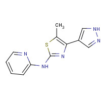 1105038-91-2 5-methyl-4-(1H-pyrazol-4-yl)-N-pyridin-2-yl-1,3-thiazol-2-amine chemical structure