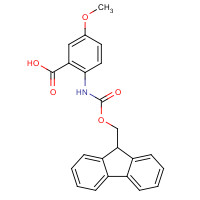 332121-93-4 2-(9H-fluoren-9-ylmethoxycarbonylamino)-5-methoxybenzoic acid chemical structure