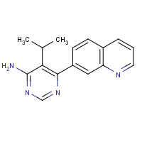 852061-81-5 5-propan-2-yl-6-quinolin-7-ylpyrimidin-4-amine chemical structure