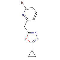1093880-85-3 2-[(6-bromopyridin-2-yl)methyl]-5-cyclopropyl-1,3,4-oxadiazole chemical structure