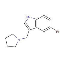 1108616-48-3 5-bromo-3-(pyrrolidin-1-ylmethyl)-1H-indole chemical structure