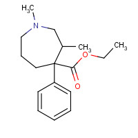 509-84-2 ethyl 1,3-dimethyl-4-phenylazepane-4-carboxylate chemical structure