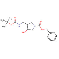 169750-71-4 benzyl 3-hydroxy-4-[[(2-methylpropan-2-yl)oxycarbonylamino]methyl]pyrrolidine-1-carboxylate chemical structure