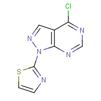 650638-04-3 2-(4-chloropyrazolo[3,4-d]pyrimidin-1-yl)-1,3-thiazole chemical structure