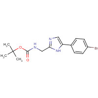 1242094-20-7 tert-butyl N-[[5-(4-bromophenyl)-1H-imidazol-2-yl]methyl]carbamate chemical structure