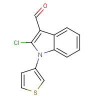 847801-83-6 2-chloro-1-thiophen-3-ylindole-3-carbaldehyde chemical structure