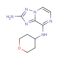 1360612-93-6 8-N-(oxan-4-yl)-[1,2,4]triazolo[1,5-a]pyrazine-2,8-diamine chemical structure