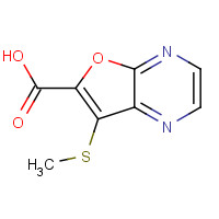 521948-48-1 7-methylsulfanylfuro[2,3-b]pyrazine-6-carboxylic acid chemical structure