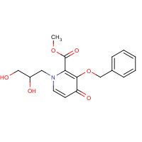 1206102-07-9 methyl 1-(2,3-dihydroxypropyl)-4-oxo-3-phenylmethoxypyridine-2-carboxylate chemical structure