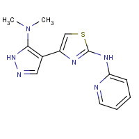 1235313-11-7 4-[5-(dimethylamino)-1H-pyrazol-4-yl]-N-pyridin-2-yl-1,3-thiazol-2-amine chemical structure