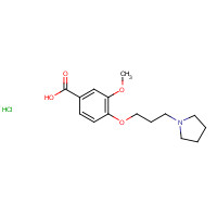 199327-71-4 3-methoxy-4-(3-pyrrolidin-1-ylpropoxy)benzoic acid;hydrochloride chemical structure