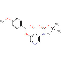 552331-77-8 tert-butyl N-[4-formyl-5-[(4-methoxyphenyl)methoxy]pyridin-3-yl]carbamate chemical structure