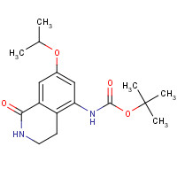 1616289-55-4 tert-butyl N-(1-oxo-7-propan-2-yloxy-3,4-dihydro-2H-isoquinolin-5-yl)carbamate chemical structure