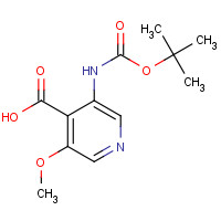 709666-22-8 3-methoxy-5-[(2-methylpropan-2-yl)oxycarbonylamino]pyridine-4-carboxylic acid chemical structure