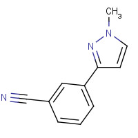 207909-05-5 3-(1-methylpyrazol-3-yl)benzonitrile chemical structure