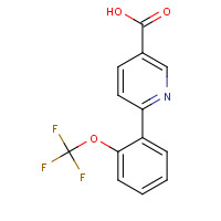 197847-94-2 6-[2-(trifluoromethoxy)phenyl]pyridine-3-carboxylic acid chemical structure