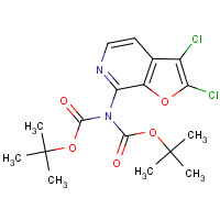 1326713-68-1 tert-butyl N-(2,3-dichlorofuro[2,3-c]pyridin-7-yl)-N-[(2-methylpropan-2-yl)oxycarbonyl]carbamate chemical structure