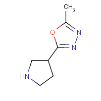 1225218-53-0 2-methyl-5-pyrrolidin-3-yl-1,3,4-oxadiazole chemical structure