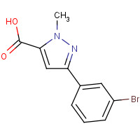 93618-35-0 5-(3-bromophenyl)-2-methylpyrazole-3-carboxylic acid chemical structure