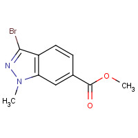 192945-57-6 methyl 3-bromo-1-methylindazole-6-carboxylate chemical structure